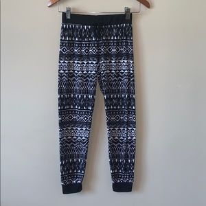 Girls Mudd Black & White Patterned Leggings